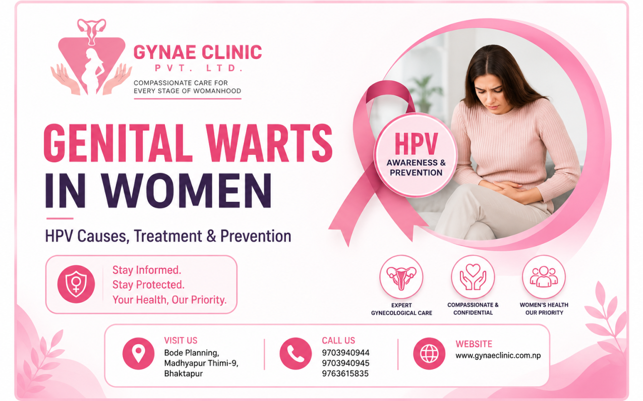 Genital warts in women HPV treatment and confidential gynecological care in Bhaktapur