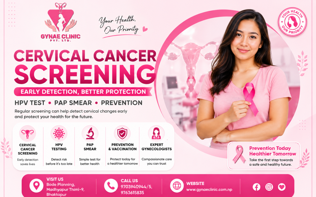 Cervical cancer screening consultation at Gynae Clinic Bhaktapur