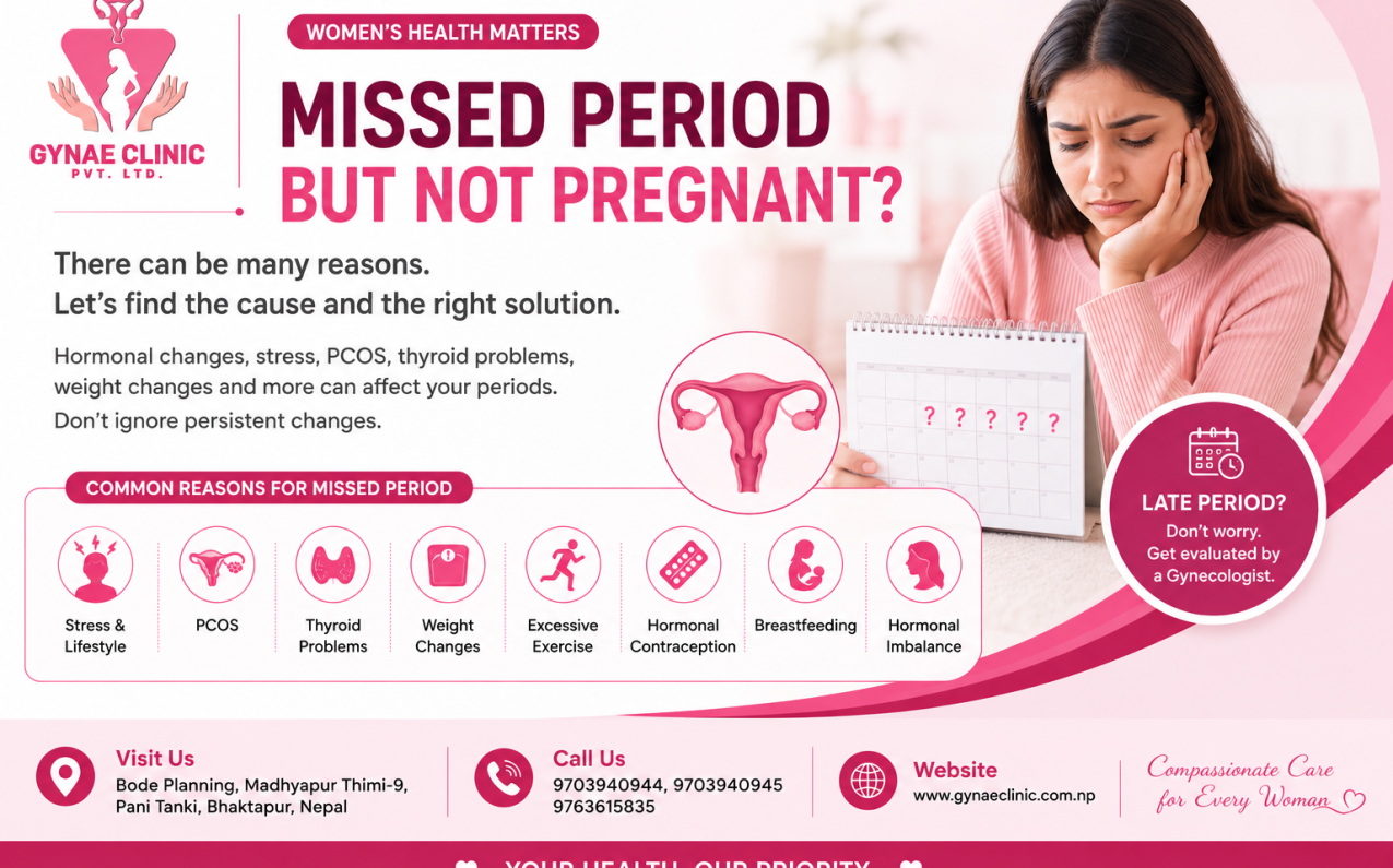 Missed period but not pregnant causes and treatment in Bhaktapur