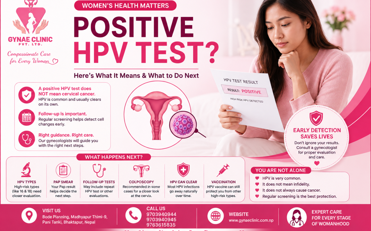 Positive HPV test meaning and cervical screening consultation in Bhaktapur
