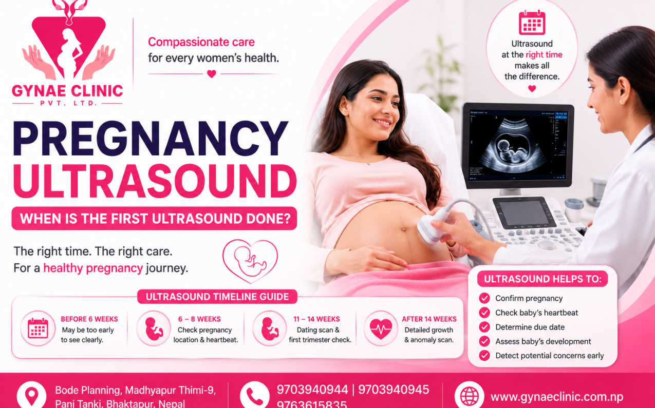 Pregnancy ultrasound when is the first ultrasound done in Bhaktapur