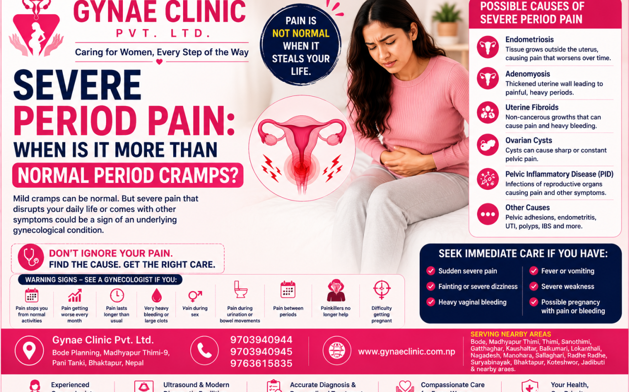 Severe period pain when is it more than normal period cramps and when to see a gynecologist in Bhaktapur