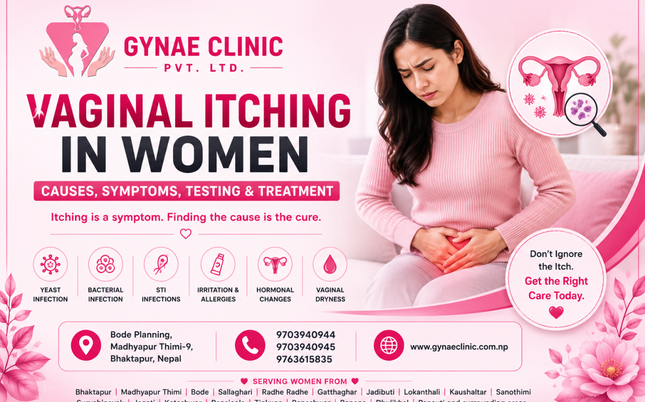 Vaginal itching treatment and gynecological consultation in Bhaktapur at Gynae Clinic Pvt. Ltd.