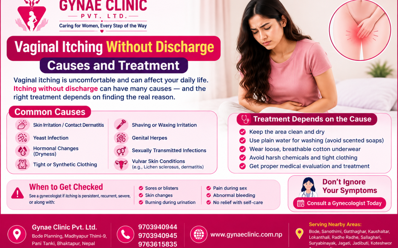 Vaginal itching without discharge causes and treatment in Bhaktapur
