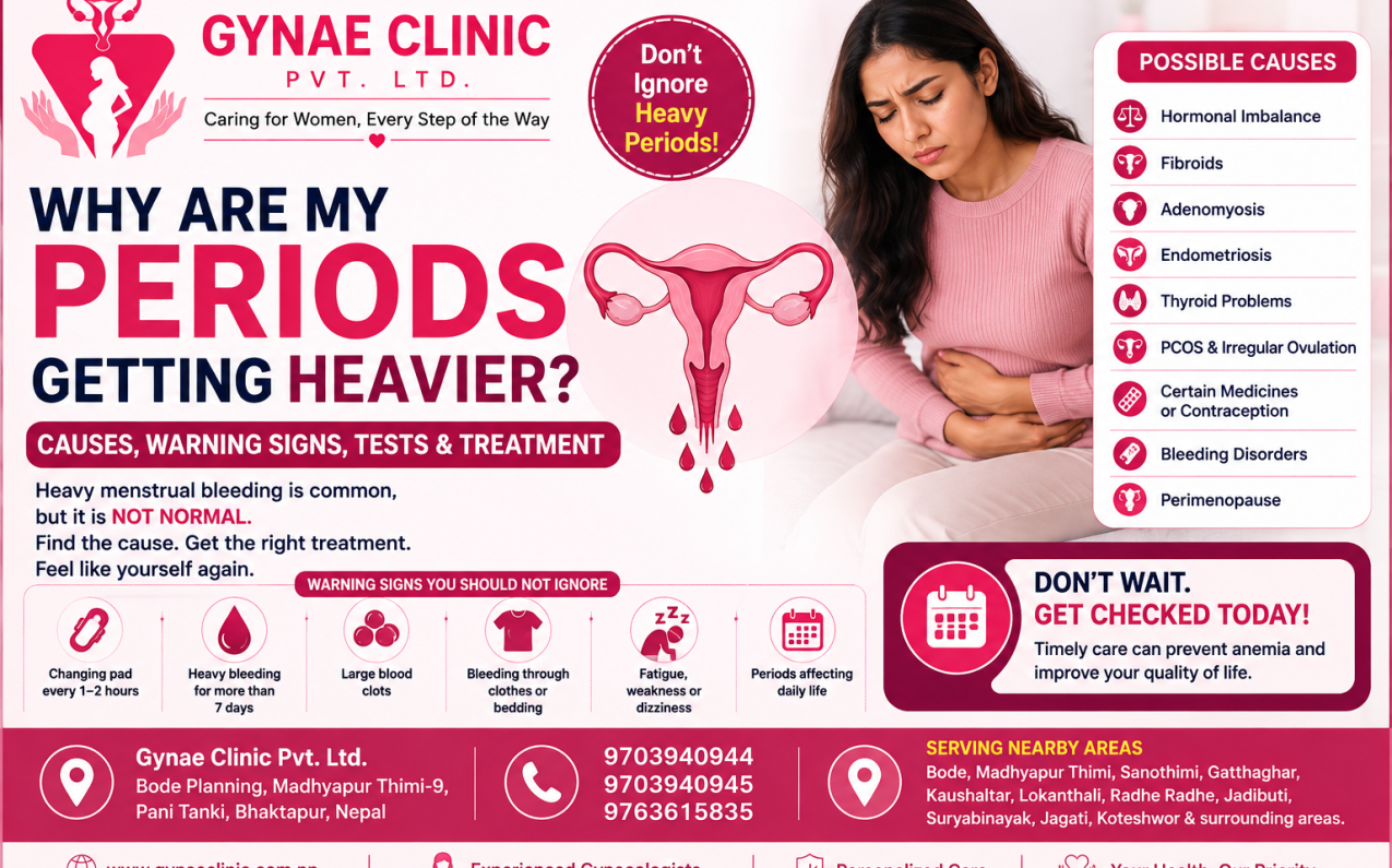 Why are my periods getting heavier; causes of heavy menstrual bleeding and gynecological care in Bhaktapur